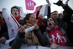 Protest. Det franske lovforslag, der vil gøre det muligt for franskmænd af samme køn at blive gift, er tidligere blevet mødt med voldsomme demonstraioner fra vrede modstandere, 