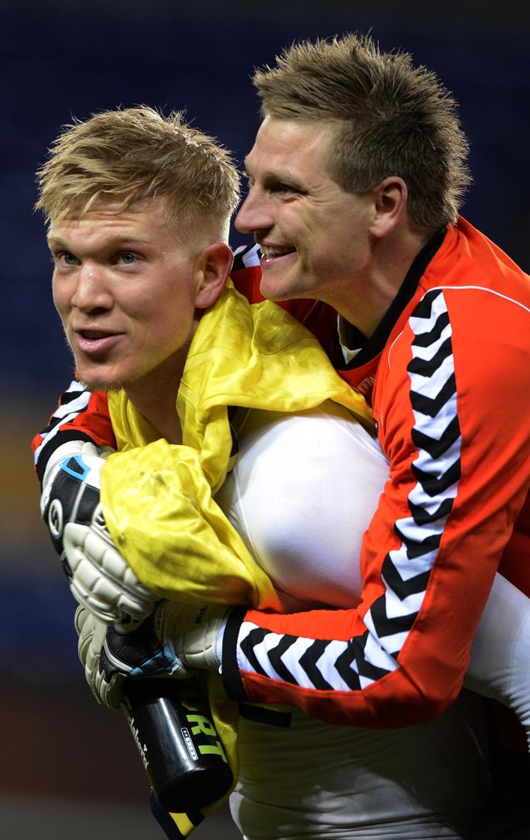 udlejet. Michael Tørnes (th) var målmand for Brøndby frem til sidste spilledag i sidste sæson, da klubben reddede livet i Superligaen. Nu ligner han en færdig mand i klubben. 