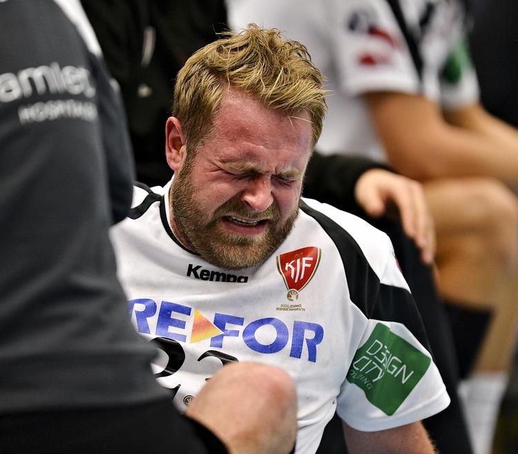 av. KIF's Joachim Boldsen vred om på foden i kampen mod BSV, hvor Kolding-københavnerne fik store klø. 