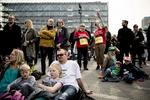 KONCERTDEMO. Omkring 2.000 fremmødte lærere protesterede i eftermiddags på Rådhuspladsen i København. 