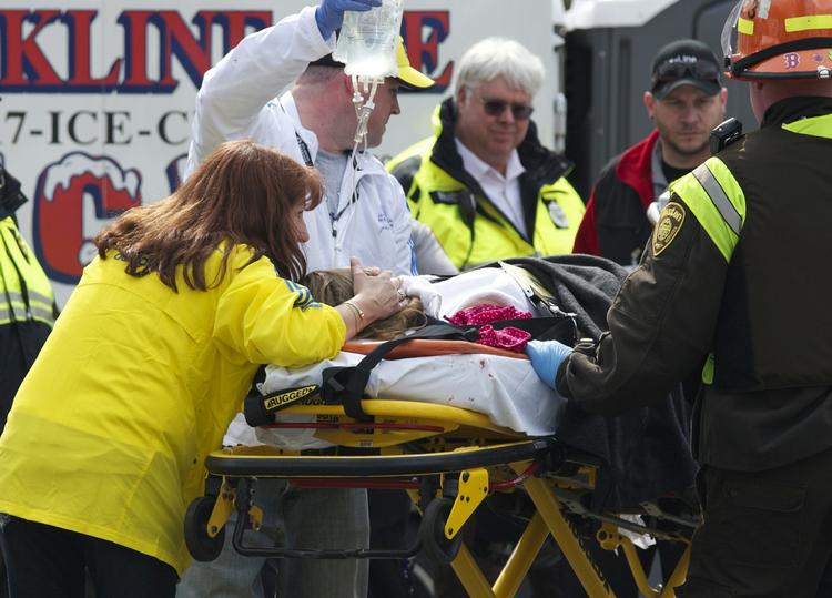 Skader. Flere af de tilskadekomne efter eksplosionerne ved Boston Marathon har svære skader. 