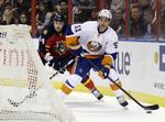 succes. Frans Nielsen (th) har scoret 12 point i de seneste 15 kampe for New York Islanders. 
