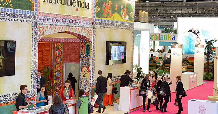 Markedsføring. Sådan ser det ud, når Indien reklamerer for landets turismepotentiale på messen World Travel Market. 