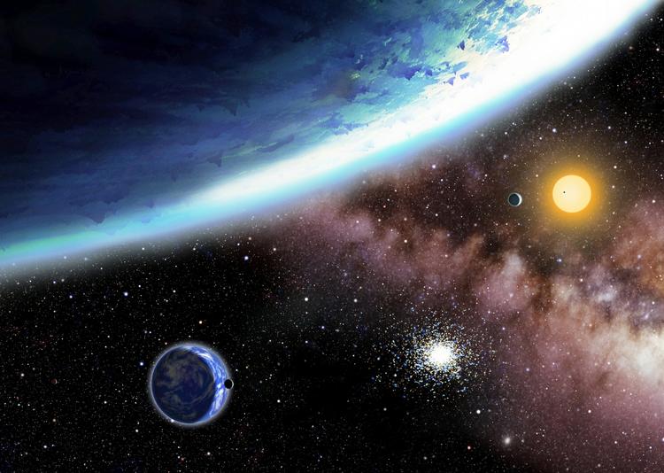 LIV. Måske er der liv på disse to nyopdagede planeter, Kepler-62-e og Kepler-62-f. 
