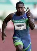 Hurtig. Crawford kunne i sin storhedstid løbe 100 meter på 9,88 sekunder, mens hans bedste notering på 200 meter er 17,79 sekunder. 