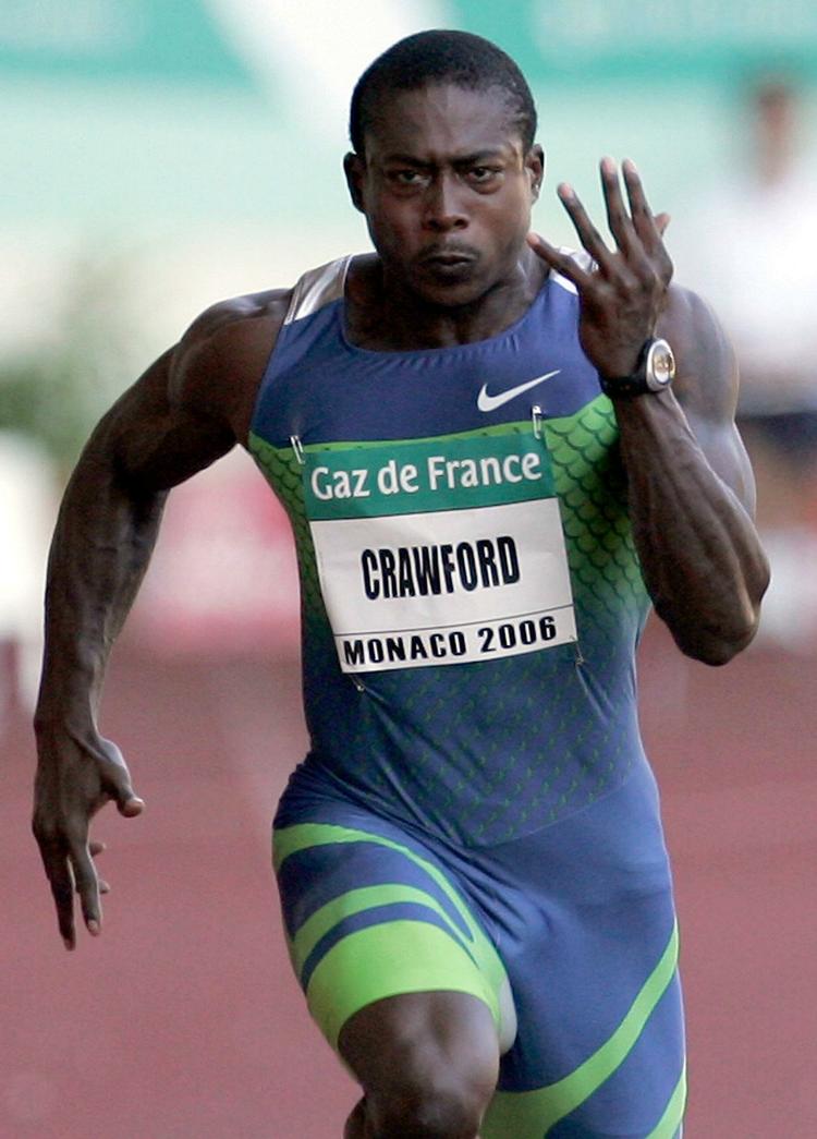 Hurtig. Crawford kunne i sin storhedstid løbe 100 meter på 9,88 sekunder, mens hans bedste notering på 200 meter er 17,79 sekunder. 