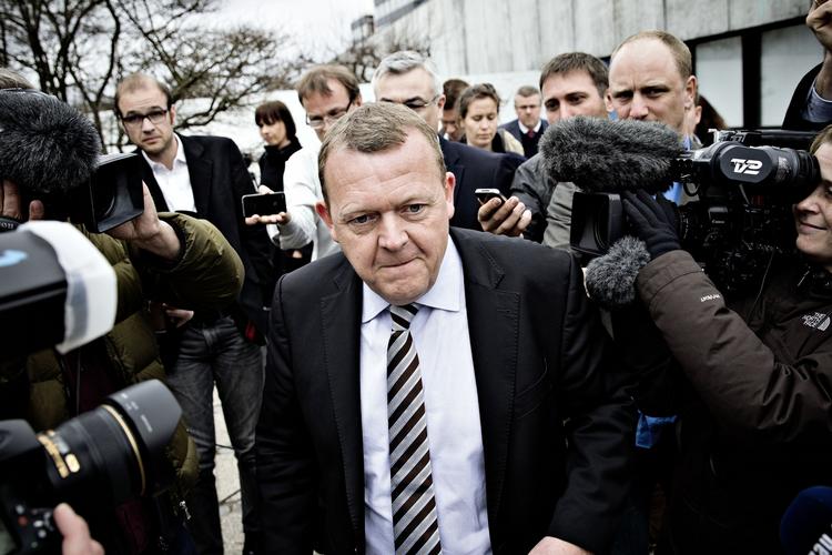 Slut. Lars Løkke Rasmussen forlader Skattesagskommissionens lokaler efter afhøringen. 