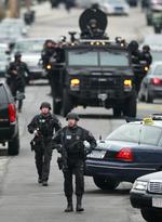 Police Converge Mass
