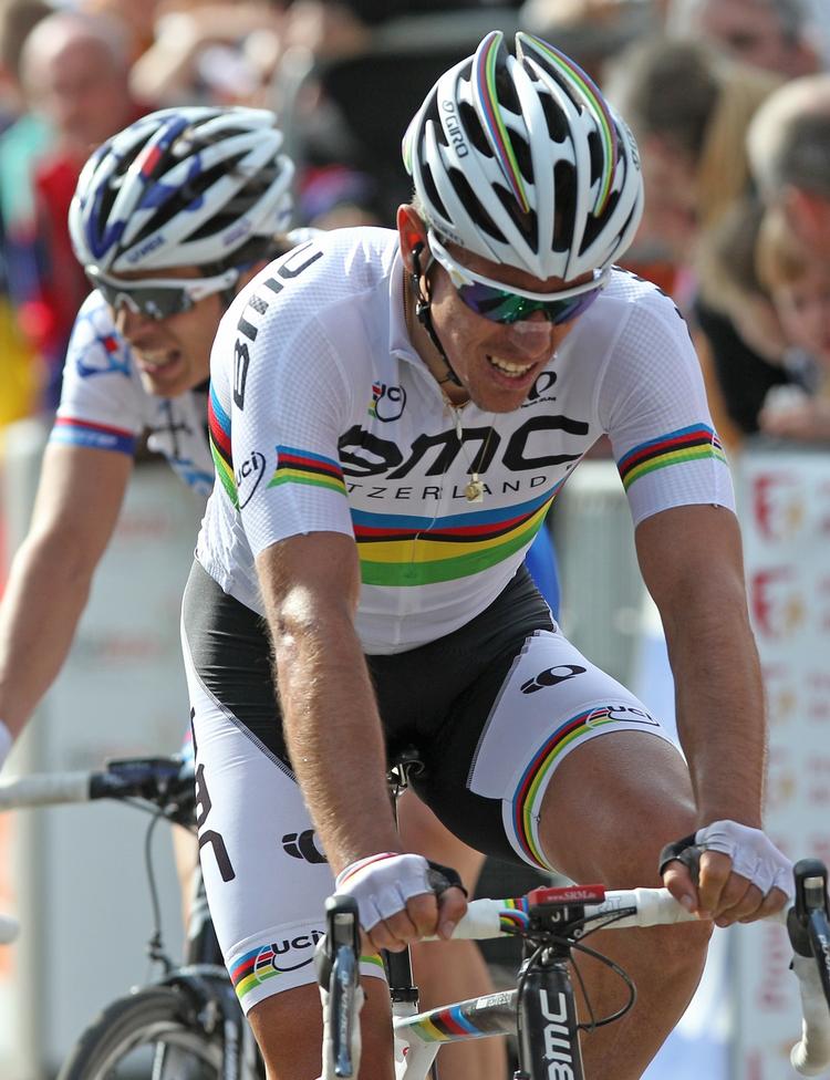 Nedtur. Verdensmesteren Philippe Gilbert fra Belgien har endnu den første sejr i 2013 til gode. 
