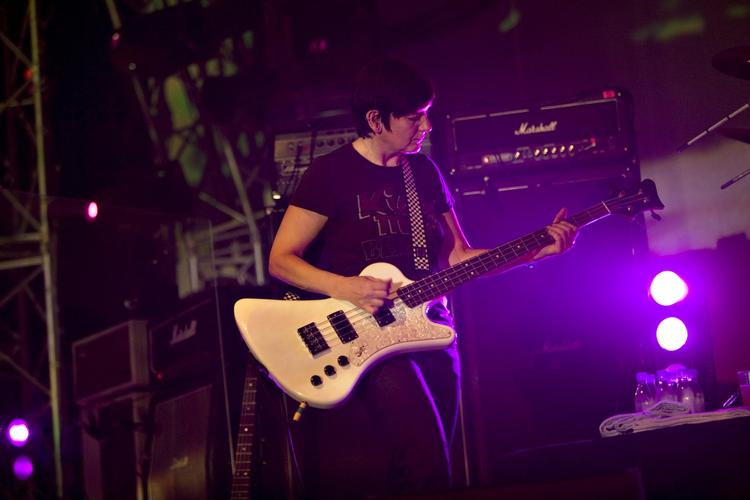 Højt. My Bloody Valentine spillede på Roskilde Festivals Arena-scene i 2008. (arkivfoto) 