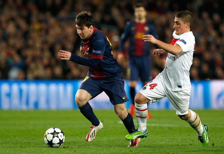 Eneren. Da Messi kom på banen i returkampen mod PSG sørgede han for den aflevering, der udløste 1-1-målet - og dermed spansk avancement. 