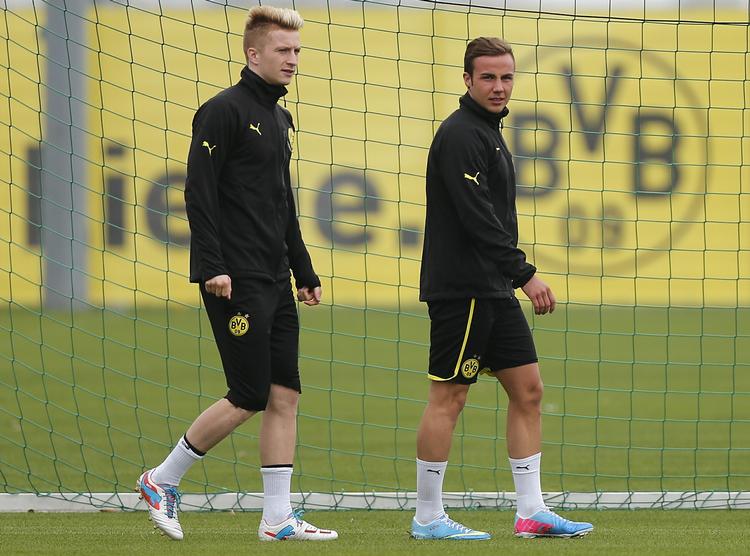 KAMPKLAR. Både Marco Reus og Mario Götze er med mod Real Madrid i aften. 