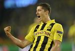 1-0. På en aflevering fra Mario Götze bragte Robert Lewandowski hjemmeholdet foran. 