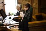 Vupti. Beskæftigelsesminister Mette Frederiksen var en bnlandt mange på talerstolen i Folketinget i dag, hvor indgrebet i lærerkonflikten blev endeligt vedtaget. 