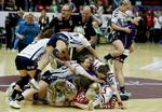 FINALEKLAR. Jublen var stor, da Team Tvis Holstebro med sejr over Randers HK spillede sig i DM-finalen. 