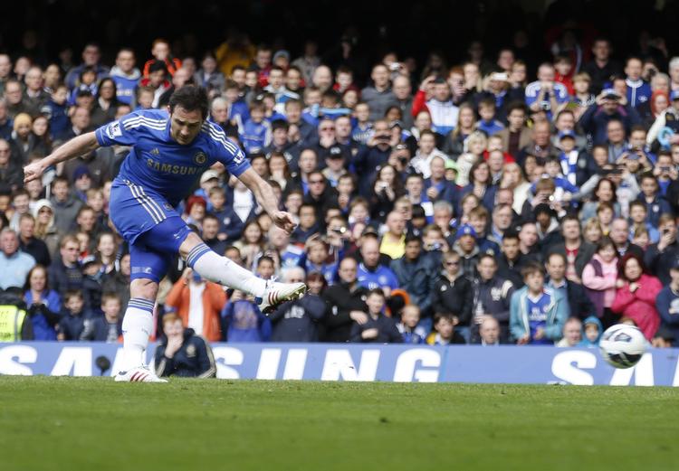 201. Et straffespark mod Swansea gav Frank Lampard mulighed for at komme et mål tættere på scoringsrekorden i Chelsea. 