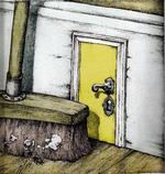 Tur. Janus Kodals fortælling løber gennem stuer og børneværelser i Dickmeiss'  pertentlige streg. Illustration: Otto Dickmeiss 