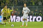 klar. Real Madrids Cristiano Ronaldo (th) scorede det enlige mål for spanierne i første kamp mod Dortmund. 