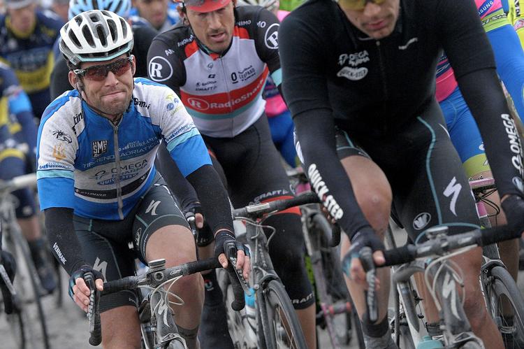 Hurtig. HVis Omega Pharma-Quick Steps plan holder, så kører Mark Cavendish (t.v.) i lyserødt på 2. etape af Giro d'Italia på søndag. 