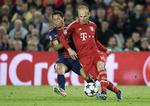 3-0. Bayern Münchens Arjen Robben scorede tyskernes første mål i sejren over Barcelona. 