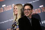 Film. Gwyneth Paltrow og Robert Downey Jr. i Paris i anledningen af premieren på 'Iron Man 3'. 