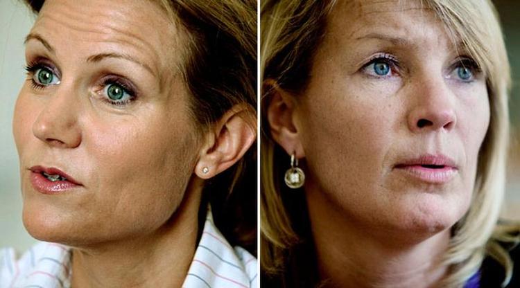 Dronninger. Kritikken af de to partiledere er særlig hård, fordi de er kvinder, mener forfatter. (kollage). 