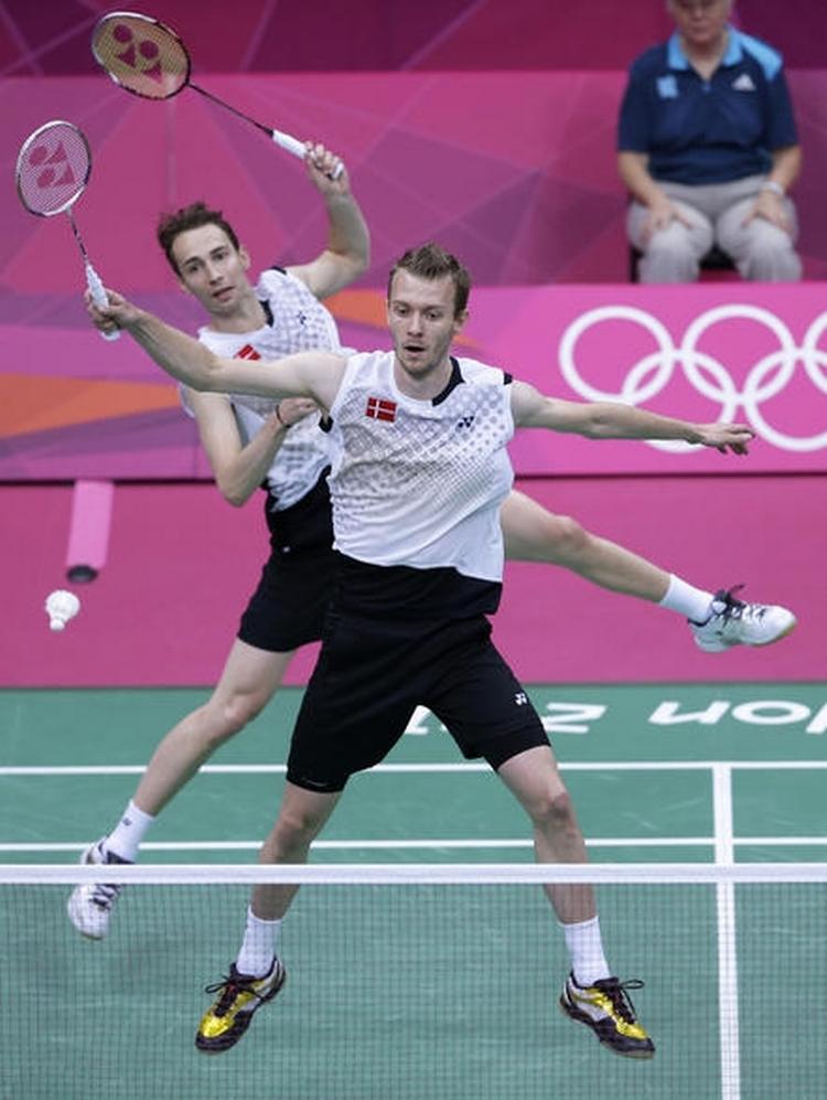 Medaljekandidater. De olympiske sølvvindere Mathias Boe (t.v.) og Carsten Mogensen er et af de bedre danske medaljebud ved det kommende VM i Kina. 