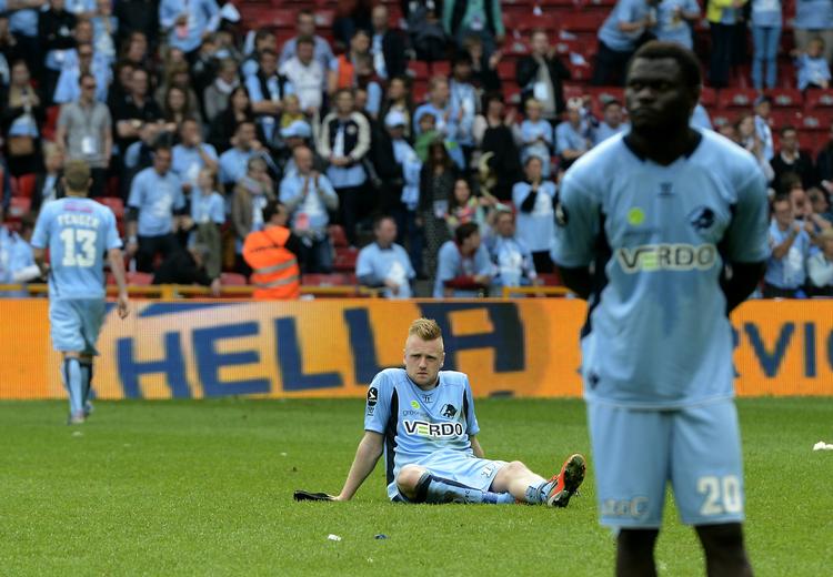TABERE. Efter fire sejre prøvede et hold fra Randers for fø'rste gang at tabe en dansk pokalfinale. 