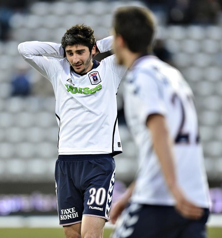 Utilstrækkeligt. Blot tre mål er det blevet til i 23 kampe for AGF-angriberen David Devdariani. 