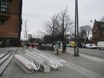 cykelstation. Cyklerne fastlåses og oplades i særlige stativer, der i første omgang placeres på centrale strøg og ved stationerne. Foto: Gobike 