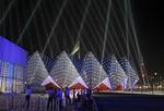 terrormål? Den nybyggede koncertbygning, hvor lørdagens finale ved det europæiske Melodi Grand Prix blev afholdt i lørdags. 