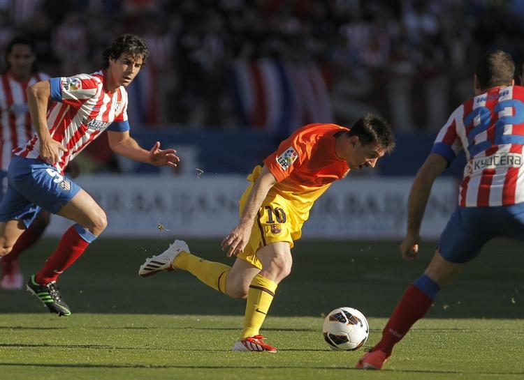 Skadet. I søndags spillede Lionel Messi med mod Atletico Madrid, men det kan have været sæsonens sidste ligakamp. 