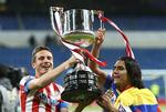Stjerne. Radamel Falcao (til højre) spillede endnu en gang en hovedrolle for Atlético Madrid. 