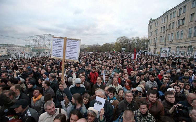 Vrede. 20.000 demonstranter gik tidligere på måneden på gaden for at vise deres utilfredshed med styret i Kreml. 