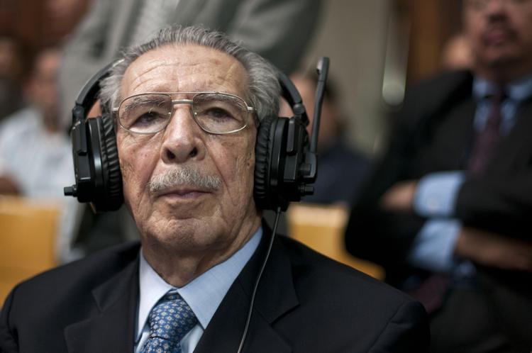 Forhadt. Den 86-årige Rios Montt satte sig på magten i Guatemala efter et statskup i 1982. 
