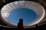 stadionbyggeri. Mane Garrincha stadion i Brasilia er blevet færdigt i tide til Confederations Cup I Brasilien. 