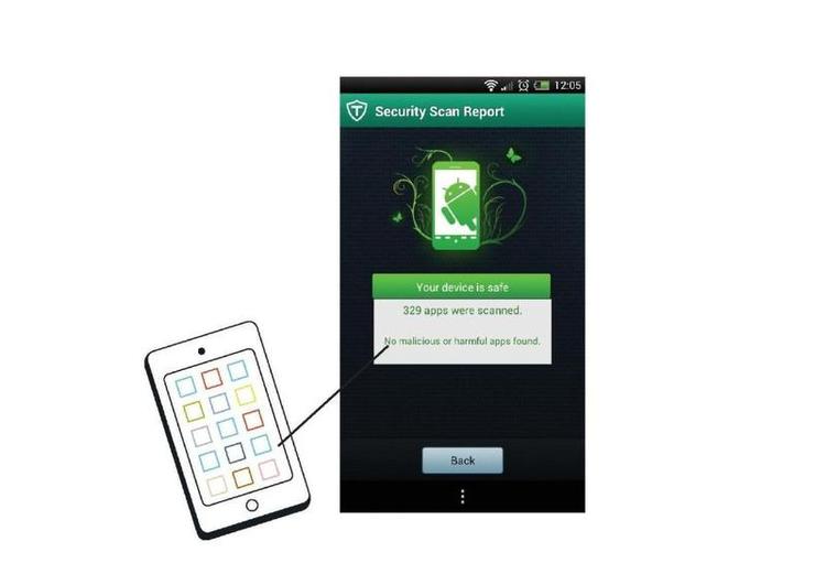 Antivirus-app. Få dig en antivirus-app og undgå at din mobil bliver ramt. 