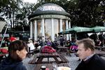 Lukket. Cafe Pavillonen er lukket efter en brand natten til tirsdag. 