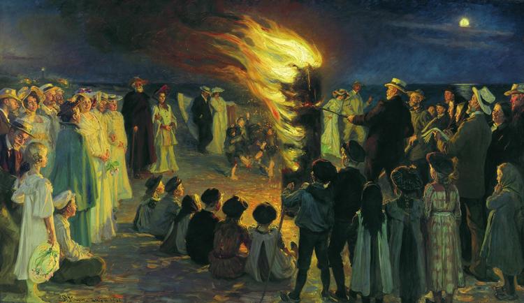 Detaljen. Det tog Googles fotografer 6 timer og 1.000 billeder at digitalisere P.S. Krøyers 'Sankt Hansblus ppå Skagen strand'. 