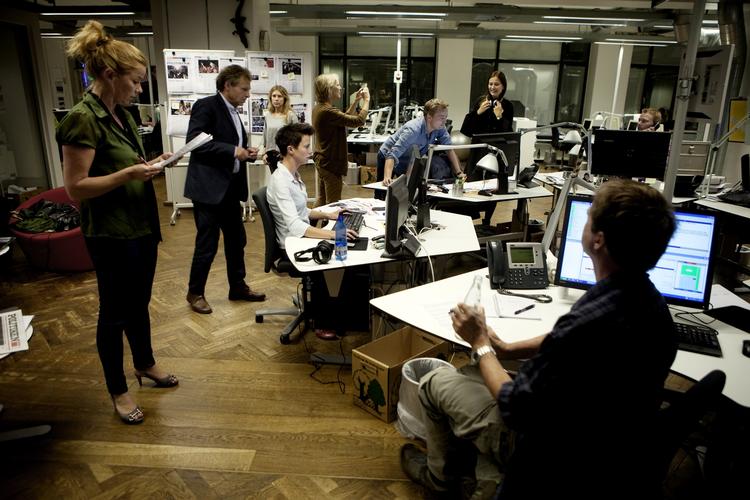 Action! Her ses Politikens redaktion i arbejde under folketingsvalget i 2011. 