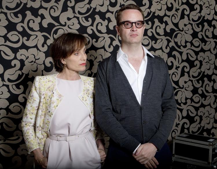 Kristin Scott Thomas i selskab med Refn, hvis nye film umiddelbart ikke har charmeret Cannes-folket på samme måde som 'Drive' gjorde i 2011. 