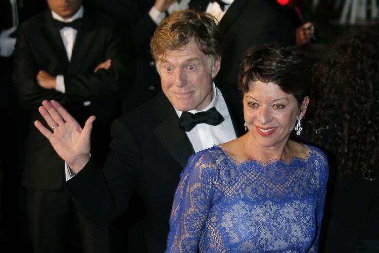 Robert Redford har hustruen Sibylle Szaggars med til Cannes. 