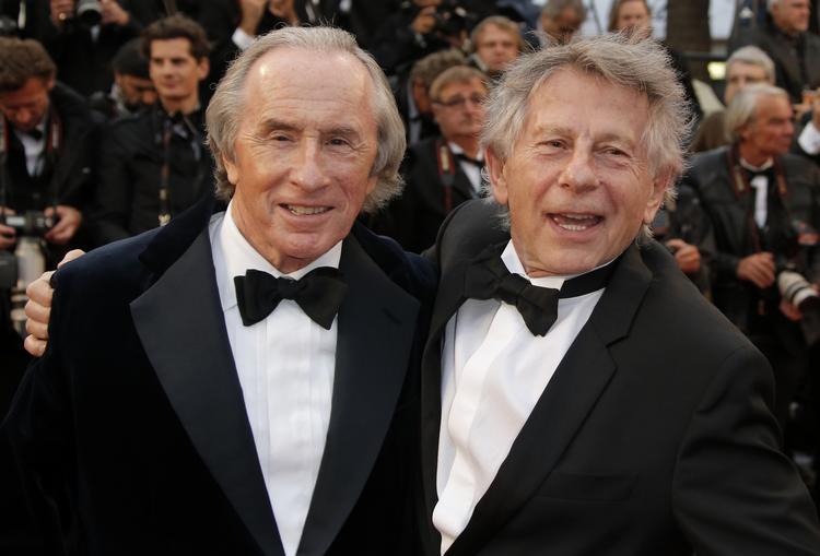 Tidligere formel 1-kører Jackie Stewart og instruktøren Roman Polanski. 