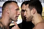 sportsdramaer. Ifølge bokseeksperter 'vandt' Mikkel Kessler (tv) det første møde med modstanderen til VM-opgøret, Carl Froch, ved indvejningen i går. Kessler var rolig og smilende, mens Froch virkede mere nervøs, talende og flakkende. 