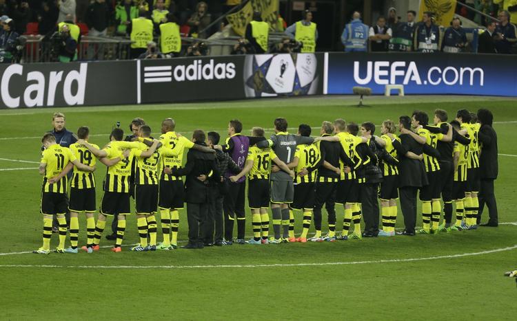 REVANCHELYSTNE. Efter finalenederlaget ser Dortmunds spillere frem til endnu en sæson i Champions League. 