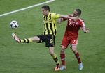 Klubkammerater? Robert Lewandoski (t.v) scorede ti gange på Dortmunds vej til finalen, og kan i næste sæson måske nyde godt af aflveringer fra Franck Ribery. 