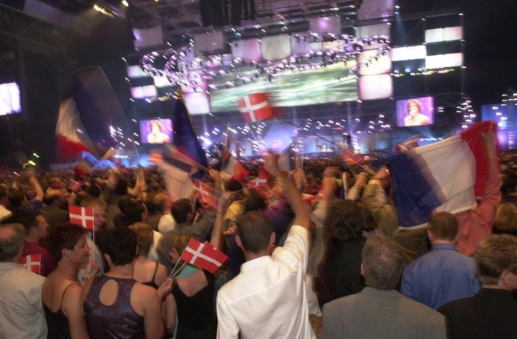 Jubel. Sådan så det ud i Parken, da Danmark i 2001 var vært for det europæiske melodigrandprix. 