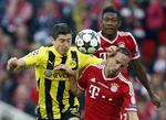 Finale. Lewandowski (tv) var lørdag aften på Wembley på det tabende hold mod Frank Ribery og David Alaba. 