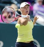 Presset. Caroline Wozniacki har endelig vundet en kamp i Europa i år. 