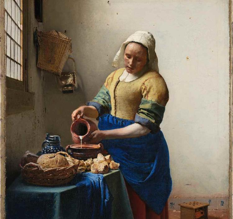 Klassiker. Johannes Vermeers 'The Milkmaid'. 